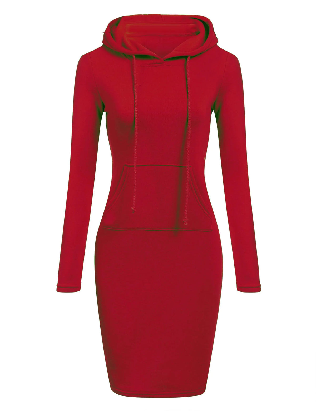 Women’s Hoodie Dress – Long Sleeve Bodycon Sweatshirt Dress with Kangaroo Pocket
