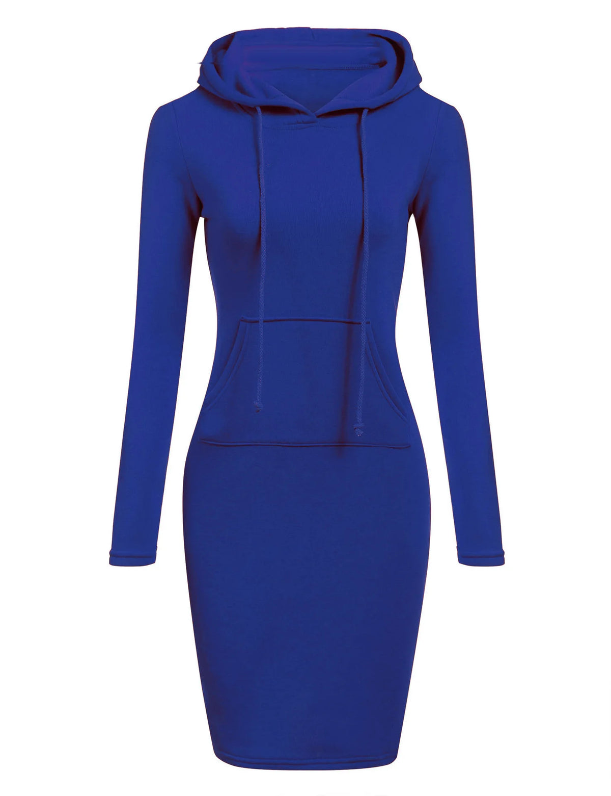 Women’s Hoodie Dress – Long Sleeve Bodycon Sweatshirt Dress with Kangaroo Pocket