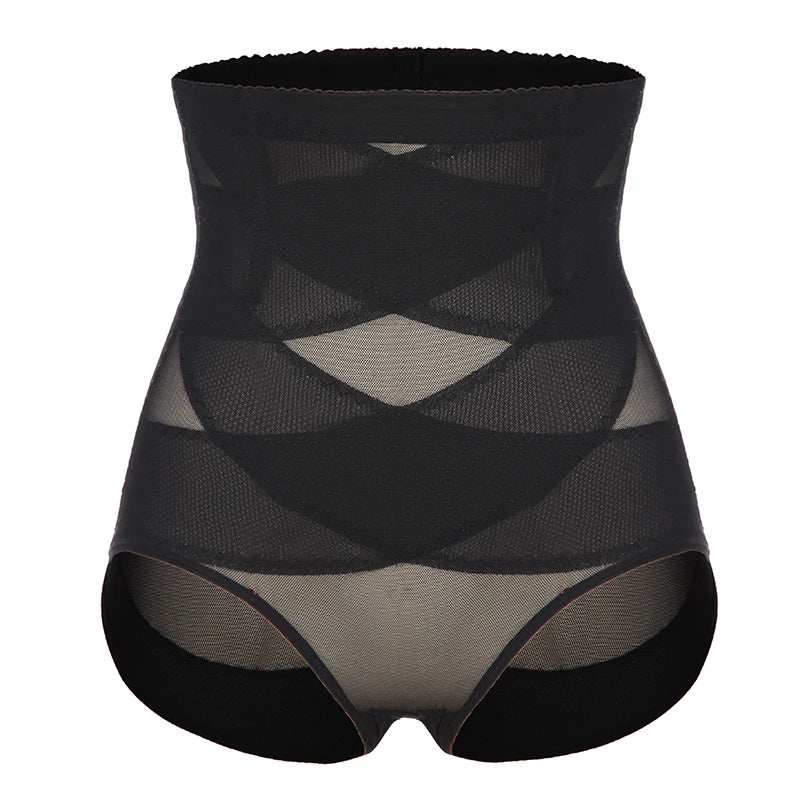 High-Waist Tummy Control Shapewear Briefs – Cross Compression Butt-Lifting Panties for Women