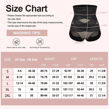 High-Waist Tummy Control Shapewear Briefs – Cross Compression Butt-Lifting Panties for Women
