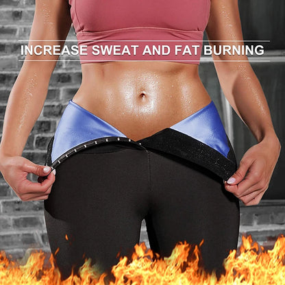 Sauna Sweat Shorts for Women – High-Waist Tummy Control Workout Shaper with Hook Closure