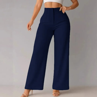 High-Waist Wide-Leg Dress Pants for Women – Tailored Office Trousers