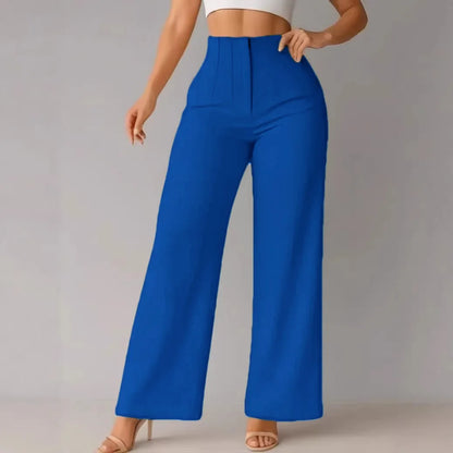 High-Waist Wide-Leg Dress Pants for Women – Tailored Office Trousers