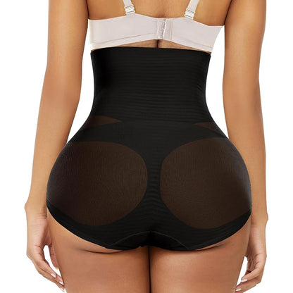 High-Waist Tummy Control Shapewear Briefs – Cross Compression Butt-Lifting Panties for Women