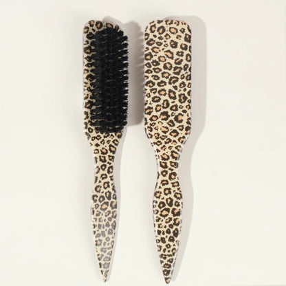 4-Piece Slick Back Hair Brush Set – Bristle Brush, Edge Brush, Teasing Brush & Rat Tail Comb