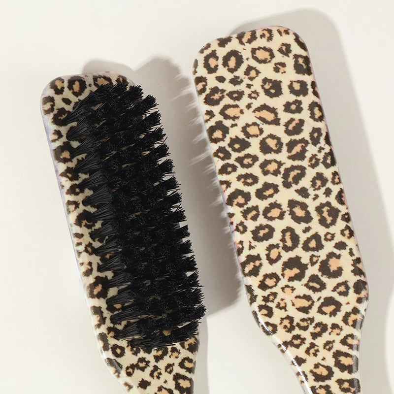 4-Piece Slick Back Hair Brush Set – Bristle Brush, Edge Brush, Teasing Brush & Rat Tail Comb