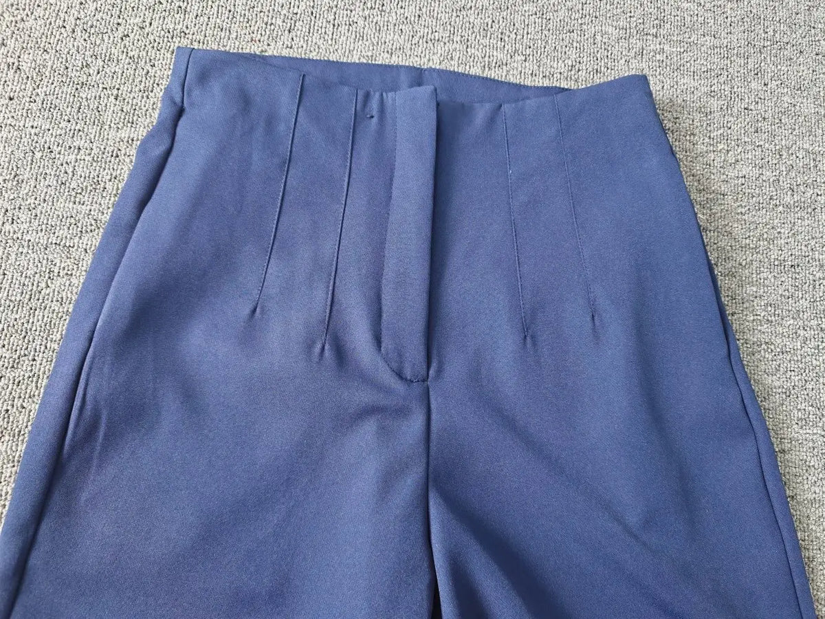 High-Waist Wide-Leg Dress Pants for Women – Tailored Office Trousers